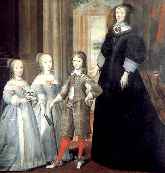 Marguerite-Yolande de Savoie - Charles-Emmanuel II de Savoie - Louise-Christine de Savoie et Christine de France - en 1640
